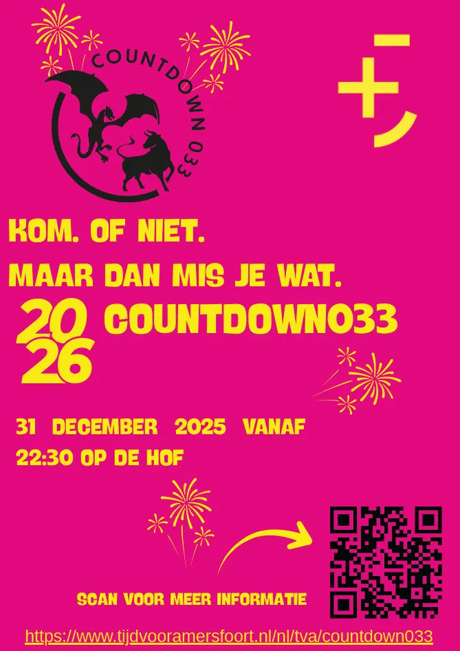 Poster gemaakt door studenten Creative College voor countdown033