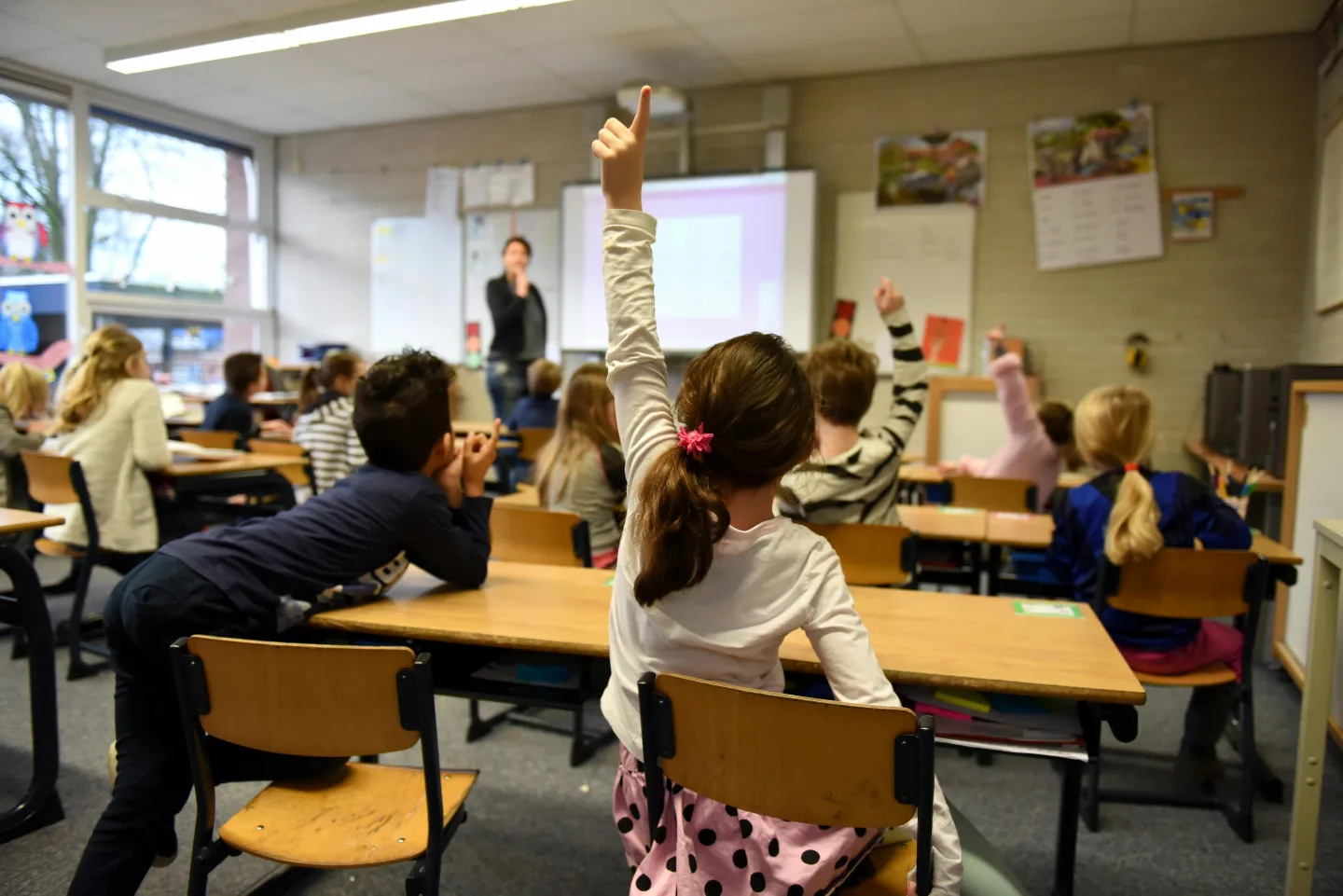 Kinderen in een klaslokaal