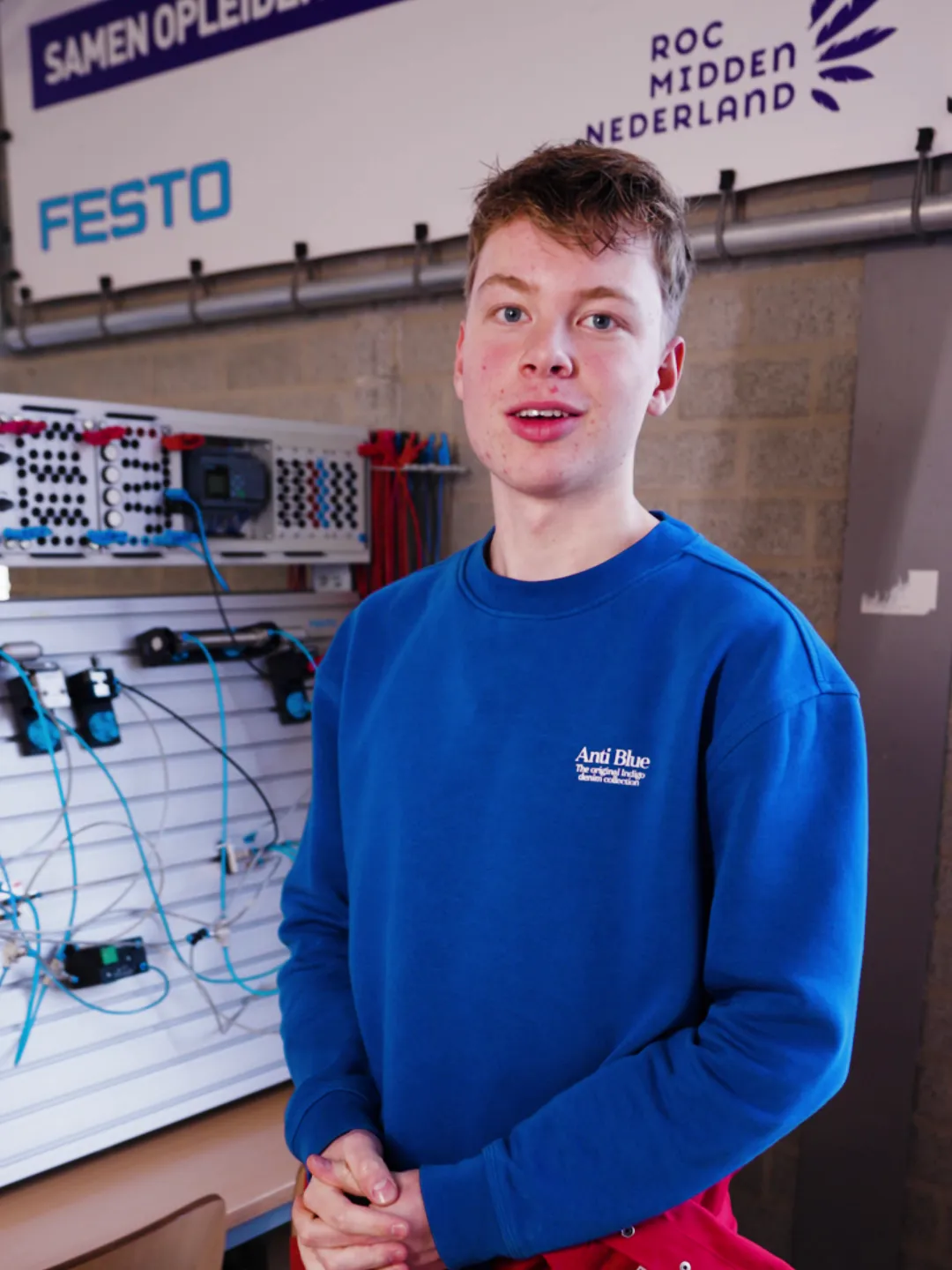 Student van het Tech College verzorgt een presentatie