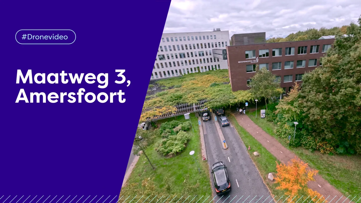 Thumbnail dronevideo Maatweg 3 Gezondheidszorg College Amersfoort