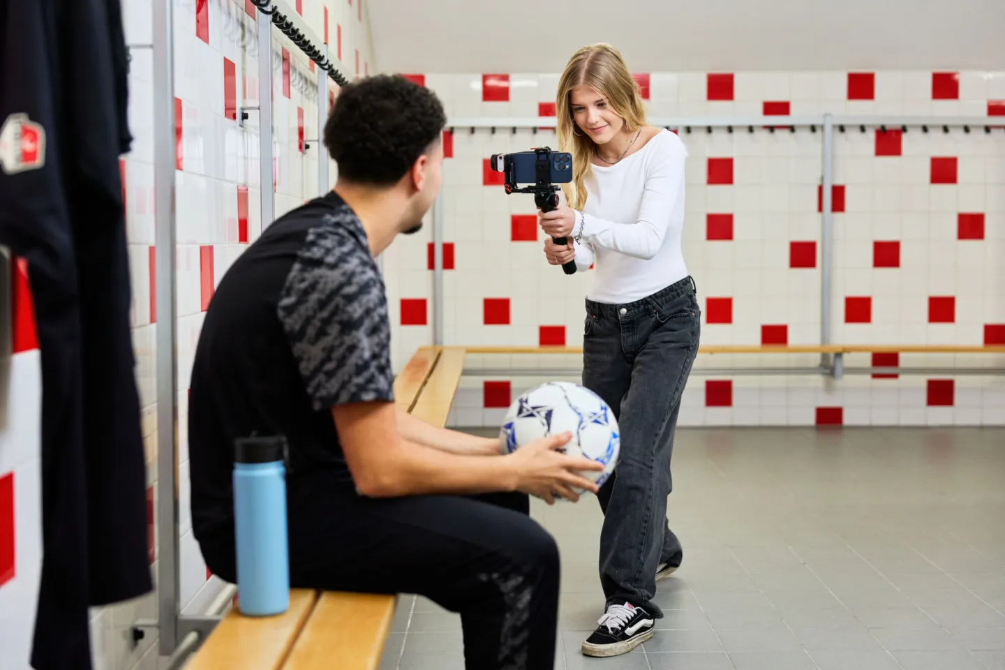 Student Sport Marketing maakt content met sporter