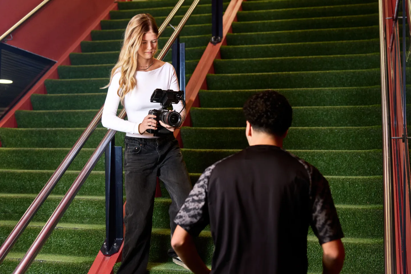 Student Sport Marketing maakt vlog met sporter