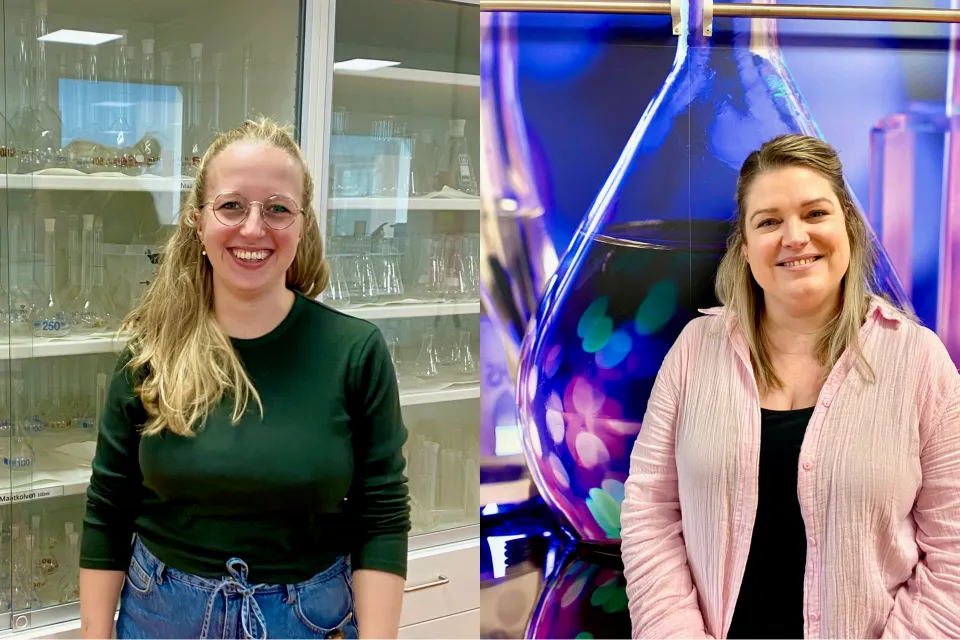 Twee vrouwen naast elkaar afgebeeld
