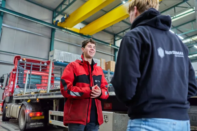 transport logistiek studenten hebben plezier op stageplek