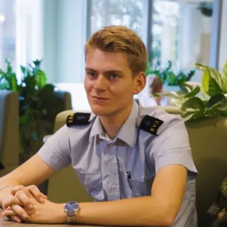 Luc, student Beveiliger