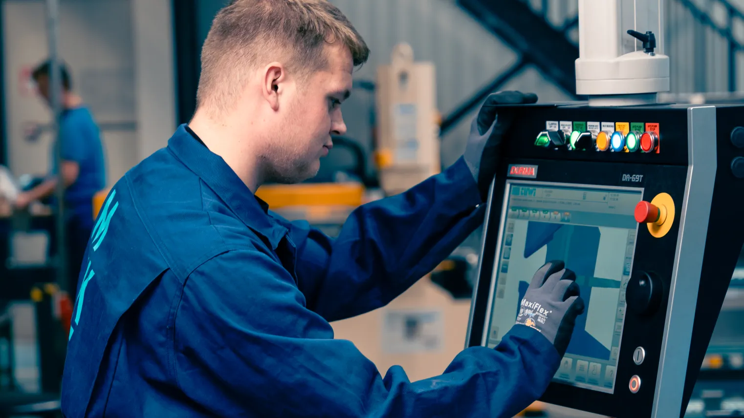 Student constructie werkt op machine
