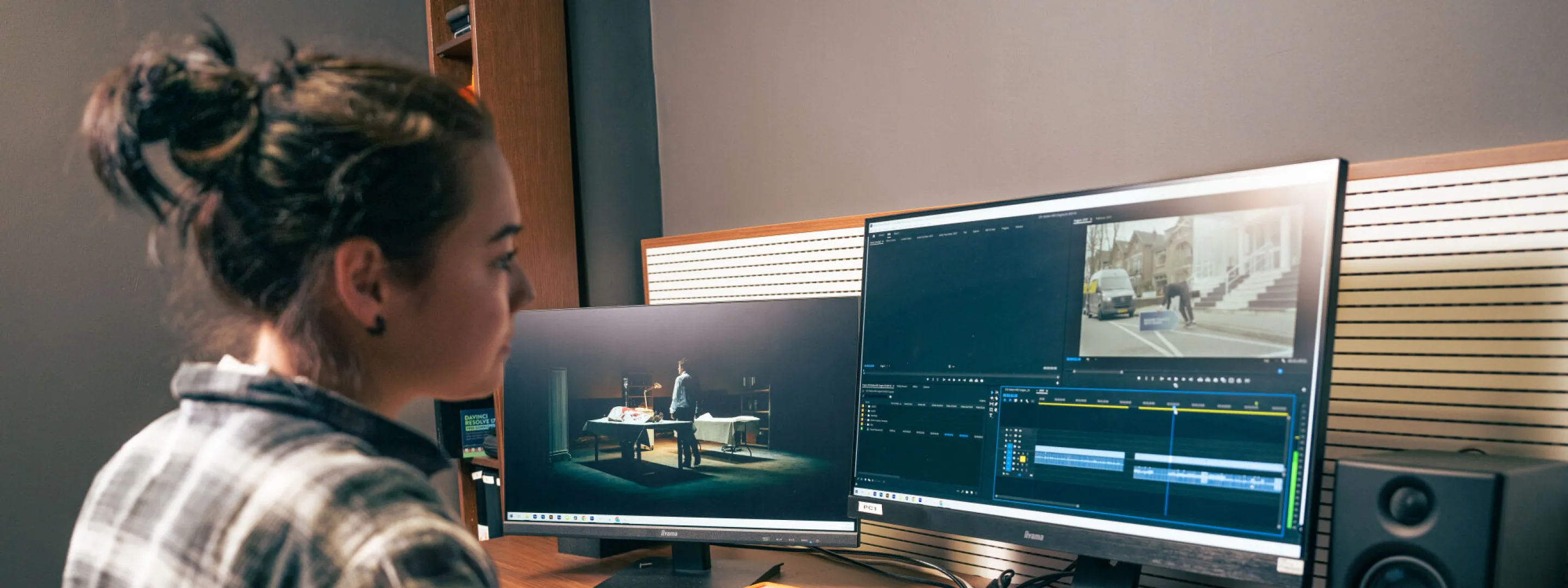 Student AV Creative bewerkt videobeelden